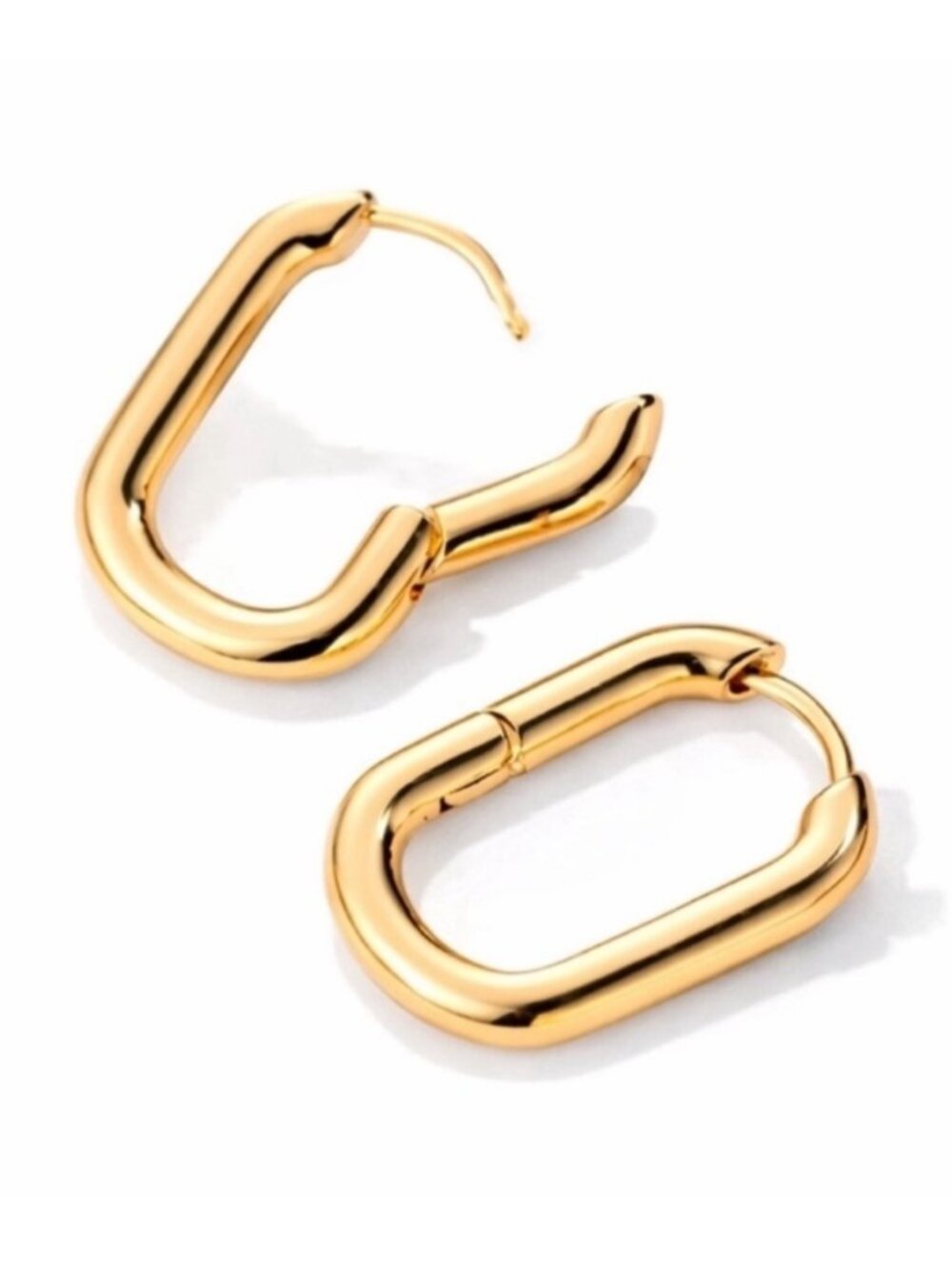 New! Cosmo Gold Plated Huggie Earrings NWOT